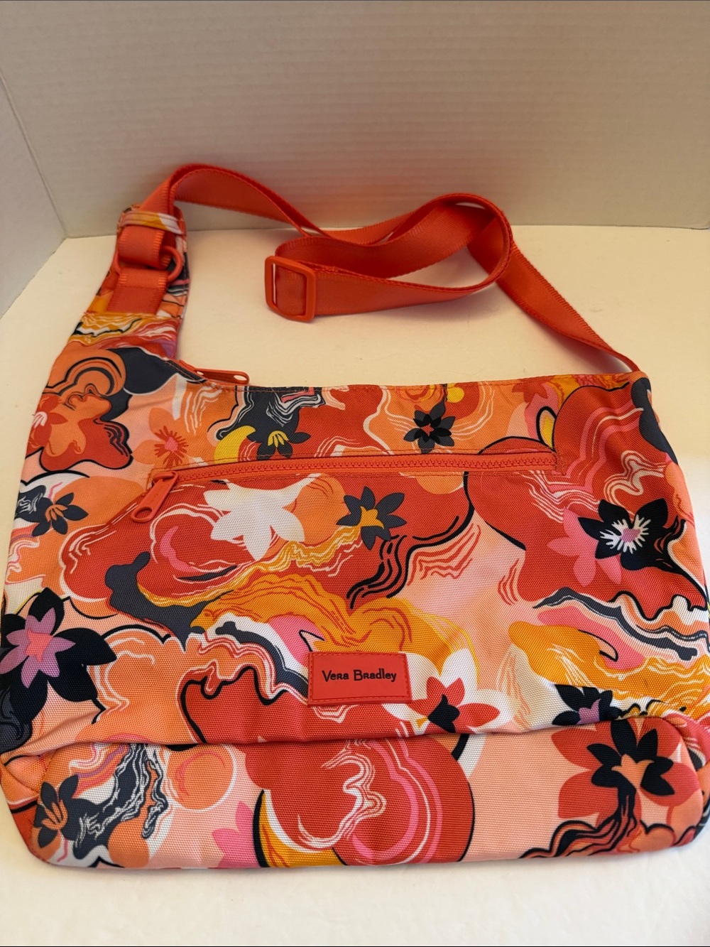 Vera Bradley Reactive Sling Rosa Agate Floral Crossbody Bag NWOT